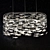 Elegant Shoal Chandelier: White Bone China 3D model small image 2