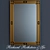 Elegant Neoclassical Black & Gold Mirror 3D model small image 1