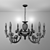 Italian Queen Chandelier - Aqua Marina Bath Design 3D model small image 2