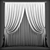 Elegant Window Curtains 3D model small image 1