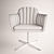 Modern Office Chair: Two-Tone Fabric Upholstery, Metal Base 3D model small image 2