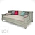 Italian Wood Sofa-Bed: LCI Decora 3D model small image 1