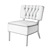 Elegant Victoria Lounge Chair 3D model small image 3