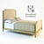 St. George Queen Bed: Elegant Maple Wood Design 3D model small image 1
