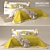 DreamLand_Niagara-2 Bed Set with Designer Bedding 3D model small image 1