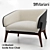 Luxury Mariani Savile Row Chair 3D model small image 1