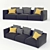 Poliform Shanghai: Luxurious Modern Sofa 3D model small image 1