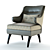 Title: Modern Grey Armchair 3D model small image 1