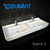 Duravit Starck 3 Double Sink 3D model small image 1