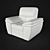 Lotus Arm Chair: Stylish and Ergonomic 3D model small image 1