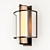 Halvdel Sconce - Handcrafted Metal and Glass Wall Light 3D model small image 1