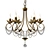 Elegant Chandelier Blitz 1889 3D model small image 1