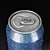 Aluminum Beer Can + Water Drops 3D model small image 2