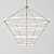 Elegant Radiance: Halo Chandelier 3D model small image 1