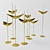 Elegant Brass Candleholder 3D model small image 1