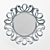 Elegant Lace Round Mirror 3D model small image 1