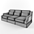 Montepulciano Sofa: 2400x1130x900, Fabric Upholstery 3D model small image 3