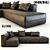 Elegant Glenn Skin Sofa 3D model small image 1