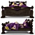 Classic Style Bed 3D model small image 2