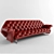 Luxury Leather Sofa 3D model small image 1