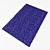 Luxurious Blue Long Pile Carpet - 2x3m 3D model small image 1