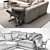 B&B Italia Luis Sofa: Elegant and Spacious 3D model small image 3