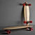 Sleek Pintail Longboard: 36" with textured finish 3D model small image 1