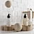 Zara Home White Jasmine Bathroom Set 3D model small image 2