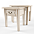 Space-saving Oak Nesting Tables 3D model small image 2