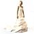 Elegant Bridal Gown on Mannequin 3D model small image 1