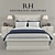 Montpellier Panel Bed: Timeless Elegance with Restoration Hardware 3D model small image 1