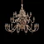 Elegant Glass Metal Chandelier 3D model small image 1