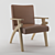 Elegant Leather Reception Chair 3D model small image 1