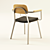 Urban Oak Leather Armchair 3D model small image 2