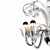 Veronese IDOLE: Crystal and Murano Glass Pendant Light 3D model small image 2