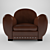 Panama Armchair: Comfort in Compact Size 3D model small image 1