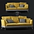 Skyline Modern Composite 2-Seater Sofa 3D model small image 1