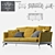 Skyline Modern Composite 2-Seater Sofa 3D model small image 2
