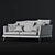 Skyline Modern Composite 2-Seater Sofa 3D model small image 3