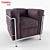 Contemporary Cassina LC2 Chair Set 3D model small image 1