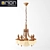 Orion Copper Blend 6-Light Chandelier 3D model small image 2