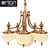 Orion Copper Blend 6-Light Chandelier 3D model small image 3