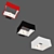 Colorful Trio: Red Black White 3D model small image 1