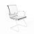 Modern CH 993 Low Armchair 3D model small image 3