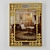 Golden Classic Rectangular Mirror 3D model small image 1