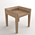 Minimalist Low Back Chair 3D model small image 1