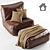 Modern Armchair & Ottoman Set 3D model small image 1