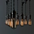 Vintage Loft Chandelier 3D model small image 2