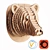 Rustic Bear Head Decor 3D model small image 1