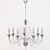 Elegant Loft Hanging Chandelier 3D model small image 2